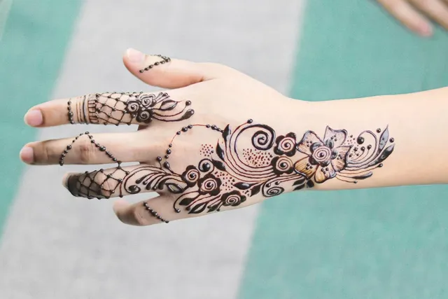 back side mehndi design full hand 1