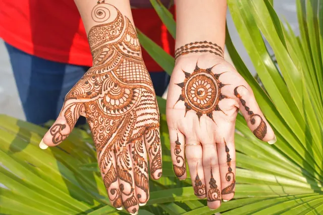 royal back hand mehndi design simple