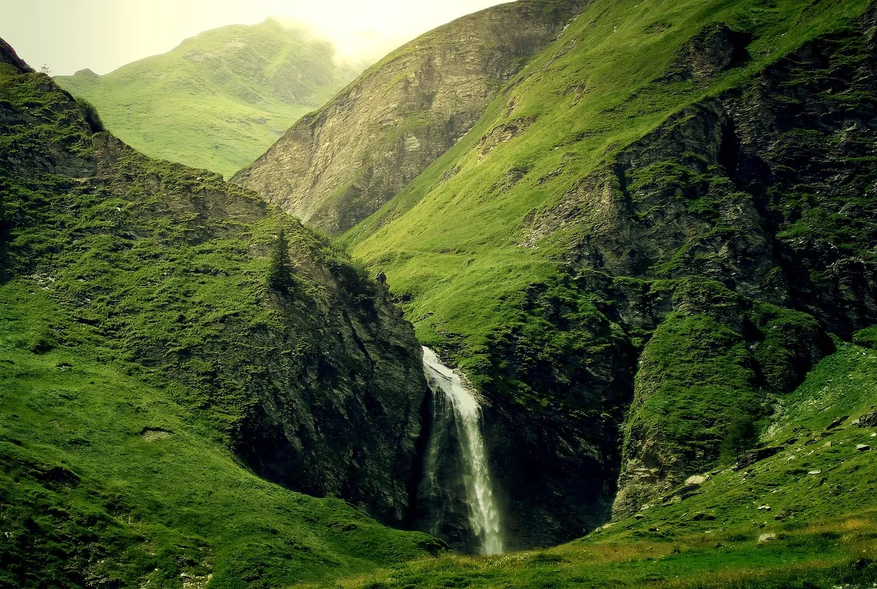 Siruvani falls at wester ghats