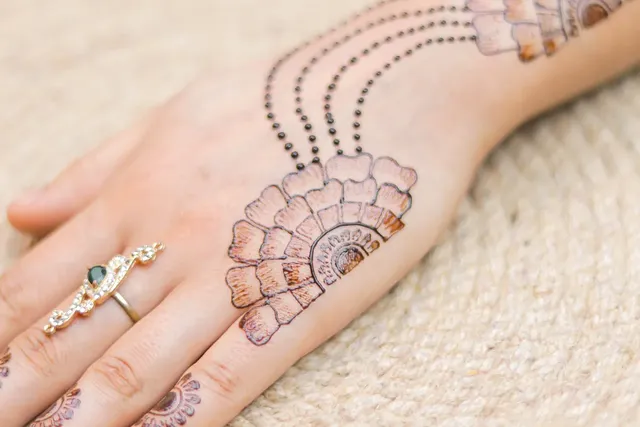 pakistani royal back hand mehndi design