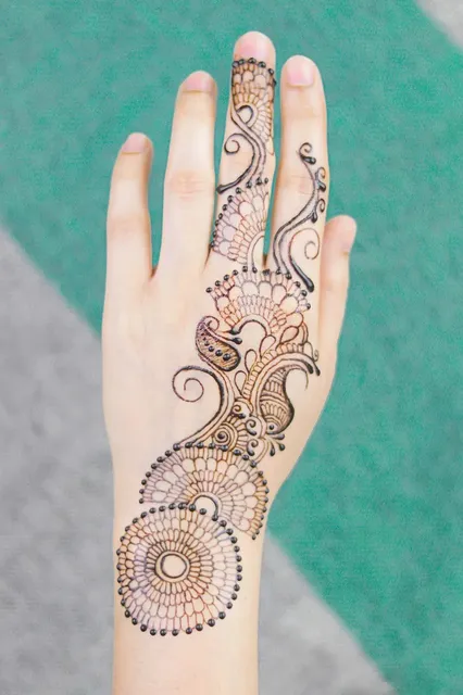 back side mehndi design full hand