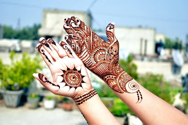 full hand mehndi design back