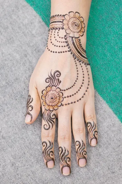 Traditional Indian Wedding Full Hand Mehndi Design