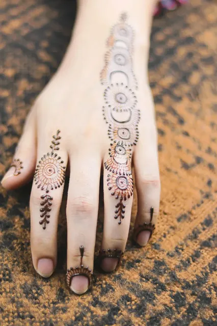 full hand mehndi design front