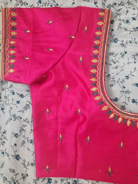 aari work for pattu saree blouse