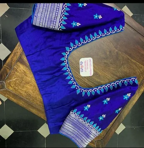 only thread work blouse designs