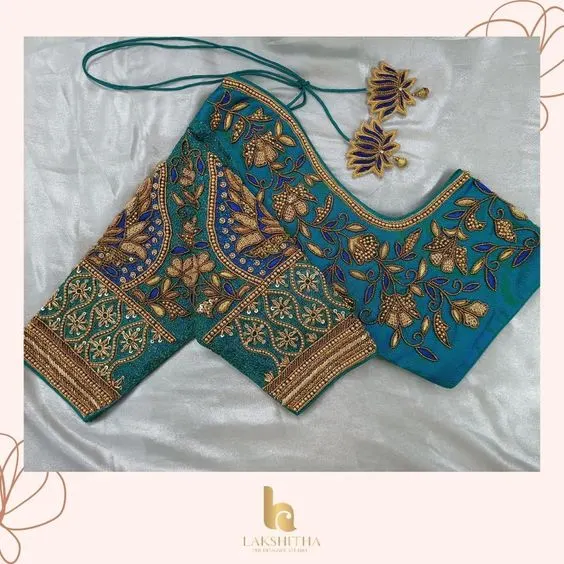 thread work blouse designs images