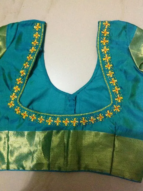 thread work in blouse